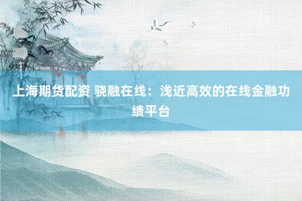 上海期货配资 骁融在线：浅近高效的在线金融功绩平台