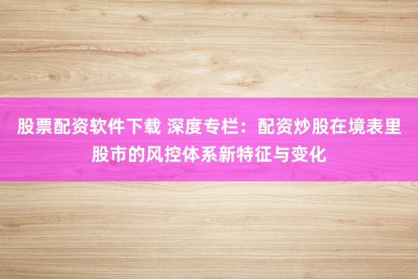 股票配资软件下载 深度专栏：配资炒股在境表里股市的风控体系新特征与变化